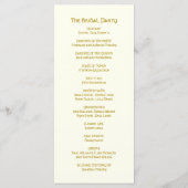 Mariage Élégant Celtique Or | Programme de Cérémon (Dos)