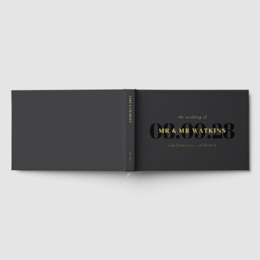 Mariage élégant Charbon Or Typographie (Complet)