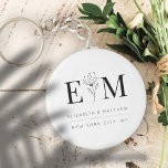Mariage Élégant Chic Moderne Monogramme Foliage<br><div class="desc">Composé de simples lignes droites avec script cursif classique et typographie serif. Ces éléments sont simples,  intemporels et classiques. Il est conçu par White Paper Birch Co. exclusif pour Zazzle. Disponible ici : http://www.zazzle.com/store/whitepaperbirch</div>