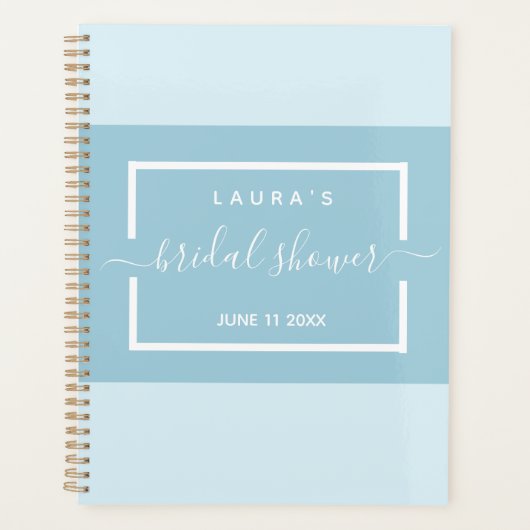 Mariage élégant ciel de lit bleu clair (Devant)