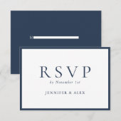 Mariage Élégant Classique Traditionnel Rsvp (Devant / Derrière)