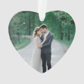 Mariage élégant Couple Photo Coeur Noël (dos)