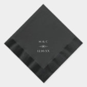 Mariage Élégant Diamant Monogramme & Date Couple (Droite)