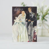 Mariage élégant édouardien RSVP (Debout devant)