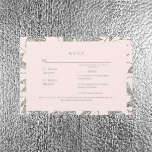 Mariage élégant en argent et rose RSVP