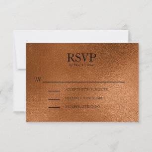 Mariage élégant en cuivre RSVP