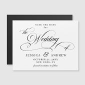 Mariage élégant Enregistrer la date Carte magnétiq (Devant / Derrière)