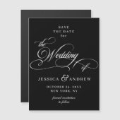 Mariage élégant Enregistrer la date Carte magnétiq (Devant / Derrière)