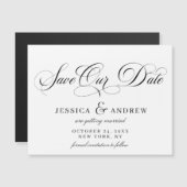 Mariage élégant Enregistrer la date Carte magnétiq (Devant / Derrière)