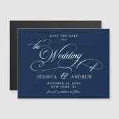 Mariage élégant Enregistrer la date Carte magnétiq (Devant / Derrière)