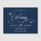 Mariage élégant Enregistrer la date Carte magnétiq (Devant)