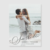 Mariage élégant Enregistrer la date Carte photo ma (Devant)