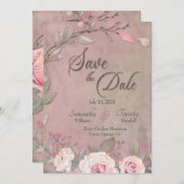 Mariage Élégant Enregistrer La Date Invitation (Devant / Derrière)