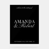 Mariage élégant et chic noir et blanc (Recto)