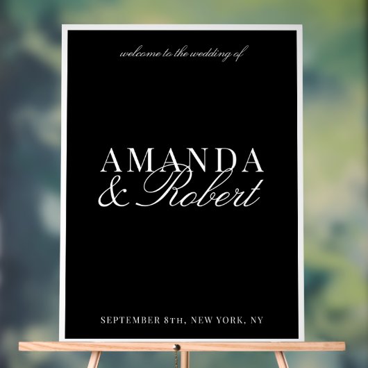 Mariage élégant et chic noir et blanc (Neutre)