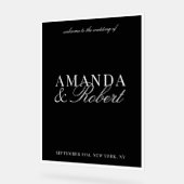 Mariage élégant et chic noir et blanc (Angle)