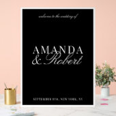 Mariage élégant et chic noir et blanc (Mariage)