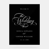 Mariage élégant et délicat Accueil Noir givré (Recto)