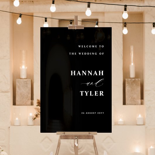 Mariage élégant et moderne Accueil Noir