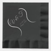 Mariage élégant feuille d'argent/noir (Recto)