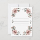Mariage Élégant Floral de Save the Date (Dos)