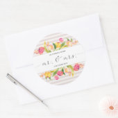 Mariage Élégant Floral M & Mme | Autocollant de Sc (Enveloppe)