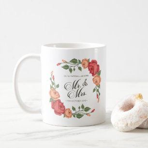 Mariage Élégant Floral M & Mme Tasse