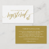 Mariage Élégant Inscrit Sur Les Cartes D'Enregistr (Devant / Derrière)