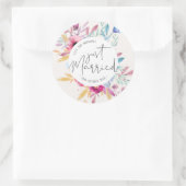 Mariage élégant juste marié | Autocollant (Sac)