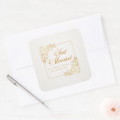 Mariage élégant juste marié | Autocollant de scell (Enveloppe)