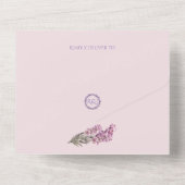 Mariage Élégant Lavande Tout En Un Invitation (Verso)