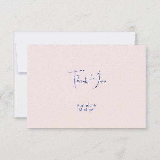 Mariage Élégant Minimaliste Classique Merci (Devant)