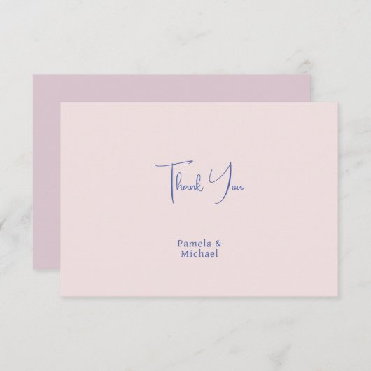 Mariage Élégant Minimaliste Classique Merci (Devant / Derrière)