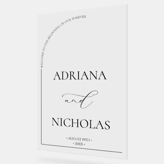 Mariage élégant moderne Accueil (Angle)