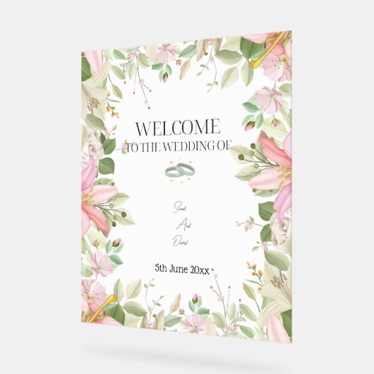 Mariage élégant moderne Accueil (Angle)