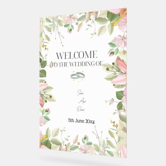 Mariage élégant moderne Accueil (Angle)