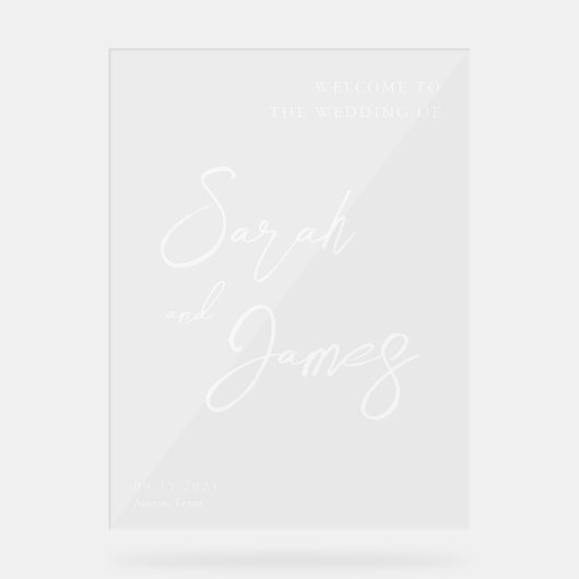 Mariage élégant moderne Accueil (Recto)