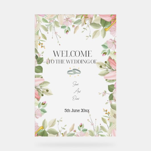 Mariage élégant moderne Accueil (Recto)