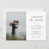 Mariage élégant moderne Changer la carte de date (Devant)