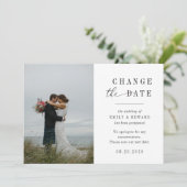 Mariage élégant moderne Changer la carte de date (Debout devant)
