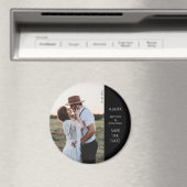 Mariage élégant moderne Enregistrer la date Magnet (In Situ (Lave-vaisselle))