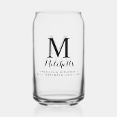 Mariage élégant moderne Personnalisé Monogramme No (Verso)