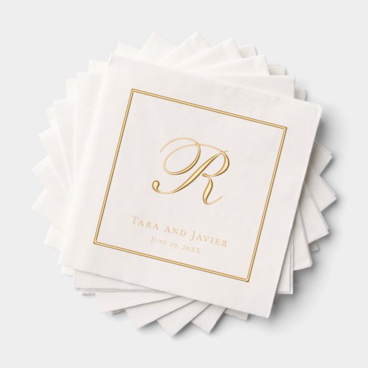Mariage élégant monogramme classique (Insitu (empilé))