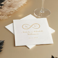 Mariage Élégant Monogramme Infini d'Amour