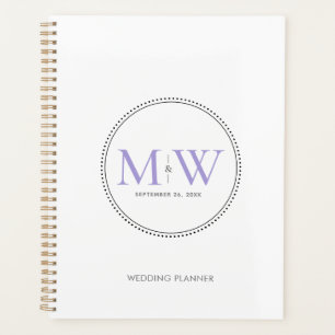 Mariage Élégant Monogramme Lavande