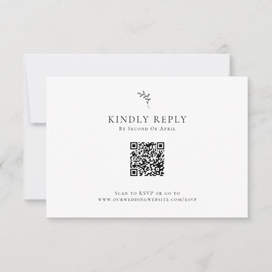 Mariage élégant Monogramme minimum RSVP QR Code (Devant)