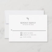Mariage élégant Monogramme minimum RSVP Répondre a (Devant)