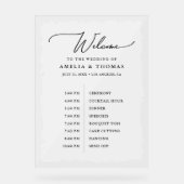 Mariage élégant Noir | White Welcome and Timeline (Recto)