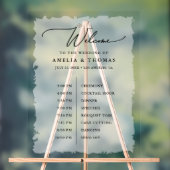 Mariage élégant Noir | White Welcome and Timeline (Neutre)