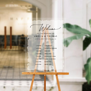 Mariage élégant Noir   White Welcome and Timeline